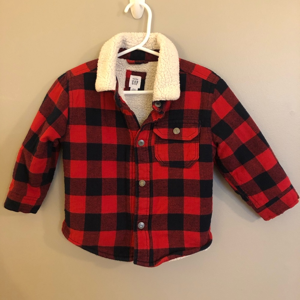 Baby Gap Flannel Sherpa-lined Jacket